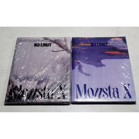 (2) Monsta X No Limit 10th Album 96pg Photobook Photocard Sticker Folded Poster - Picture 2 of 6